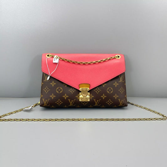 Louis Vuitton - Pochette Metis Chain Bag - Monogram coated canvas with leather trim - Brown, Pink - (medium)
