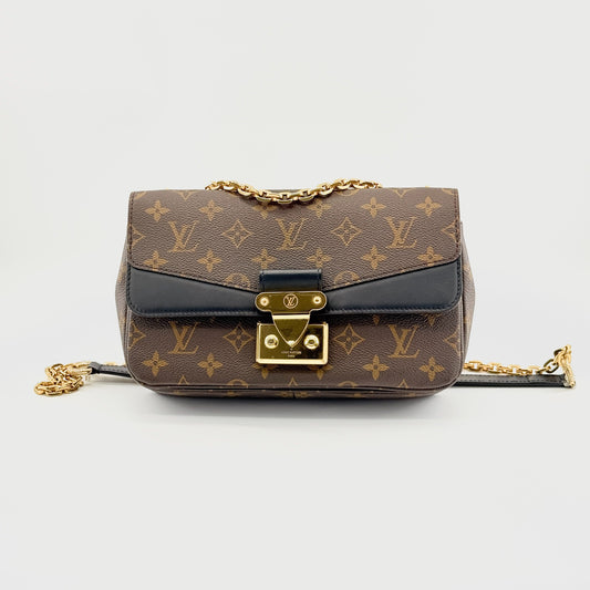 Louis Vuitton - Pochette Métis Chain - Monogram coated canvas with black leather trim - Brown - (small)