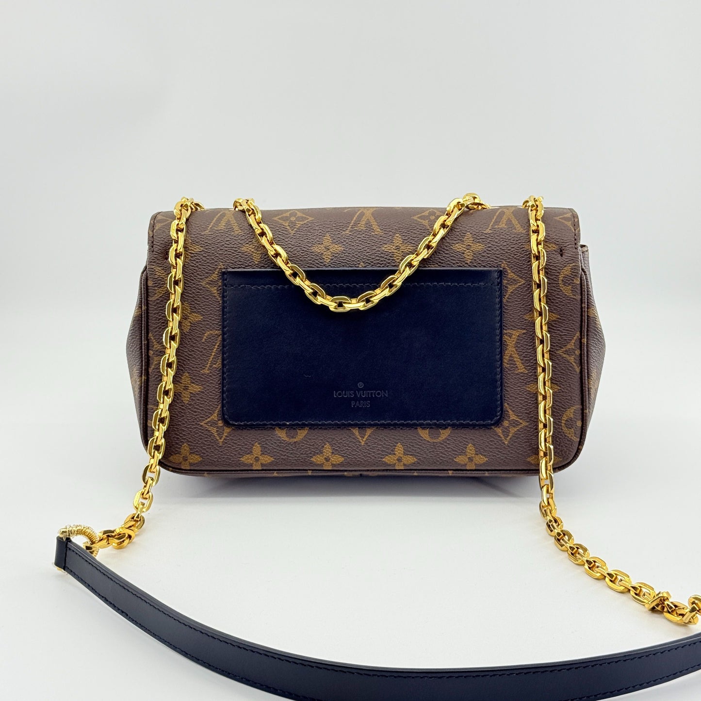 Louis Vuitton - Pochette Métis Chain - Monogram coated canvas with black leather trim - Brown - (small)