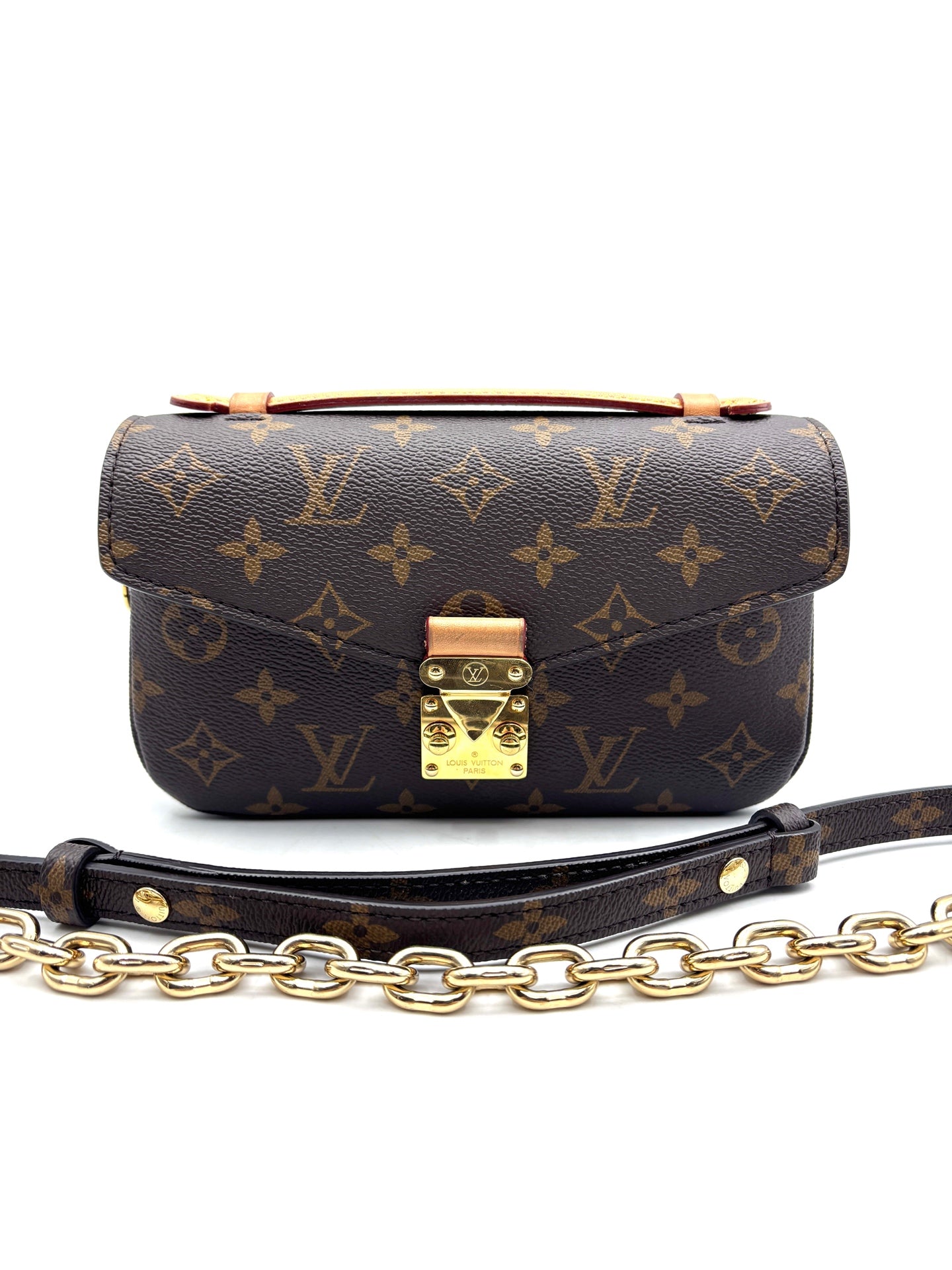 Louis Vuitton - Pochette Metis East West - Coated canvas with cowhide leather trim - Brown - (small)