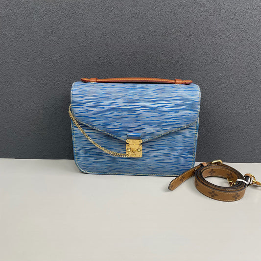 Louis Vuitton - Pochette Métis Messenger Bag - Epi leather and Monogram coated canvas with vachetta leather trim - Blue and Brown with Gold-Tone Hardware - (medium)
