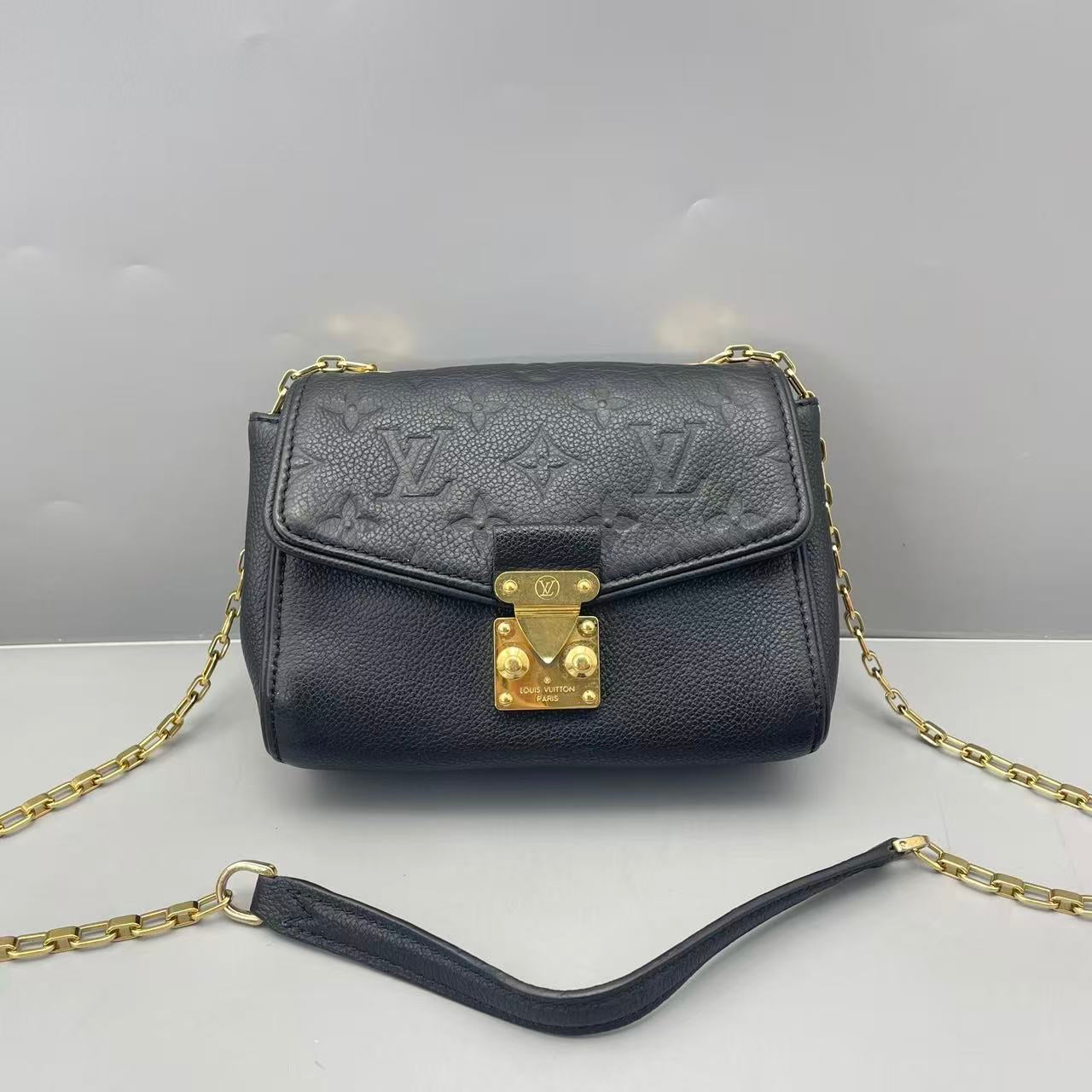 Louis Vuitton - Pochette Metis Mini - Grained Monogram Empreinte leather - Black - (mini)