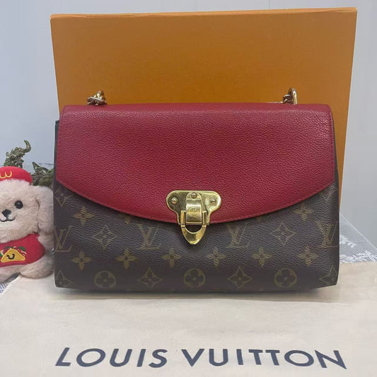 Louis Vuitton - Pochette Métis - Monogram canvas and grain leather - Brown, Red - (medium)