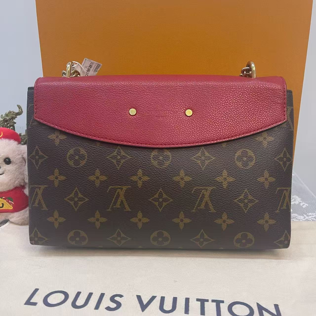 Louis Vuitton - Pochette Métis - Monogram canvas and grain leather - Brown, Red - (medium)