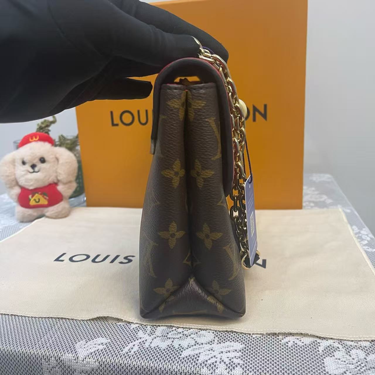 Louis Vuitton - Pochette Métis - Monogram canvas and grain leather - Brown, Red - (medium)