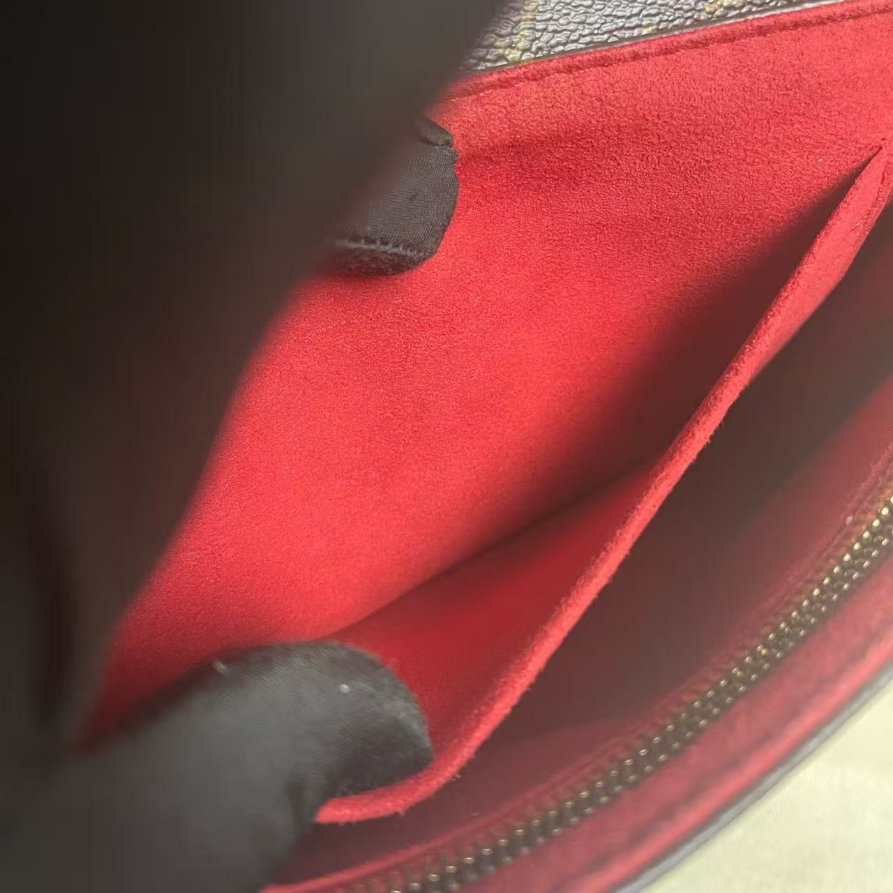 Louis Vuitton - Pochette Métis - Monogram canvas and grain leather - Brown, Red - (medium)