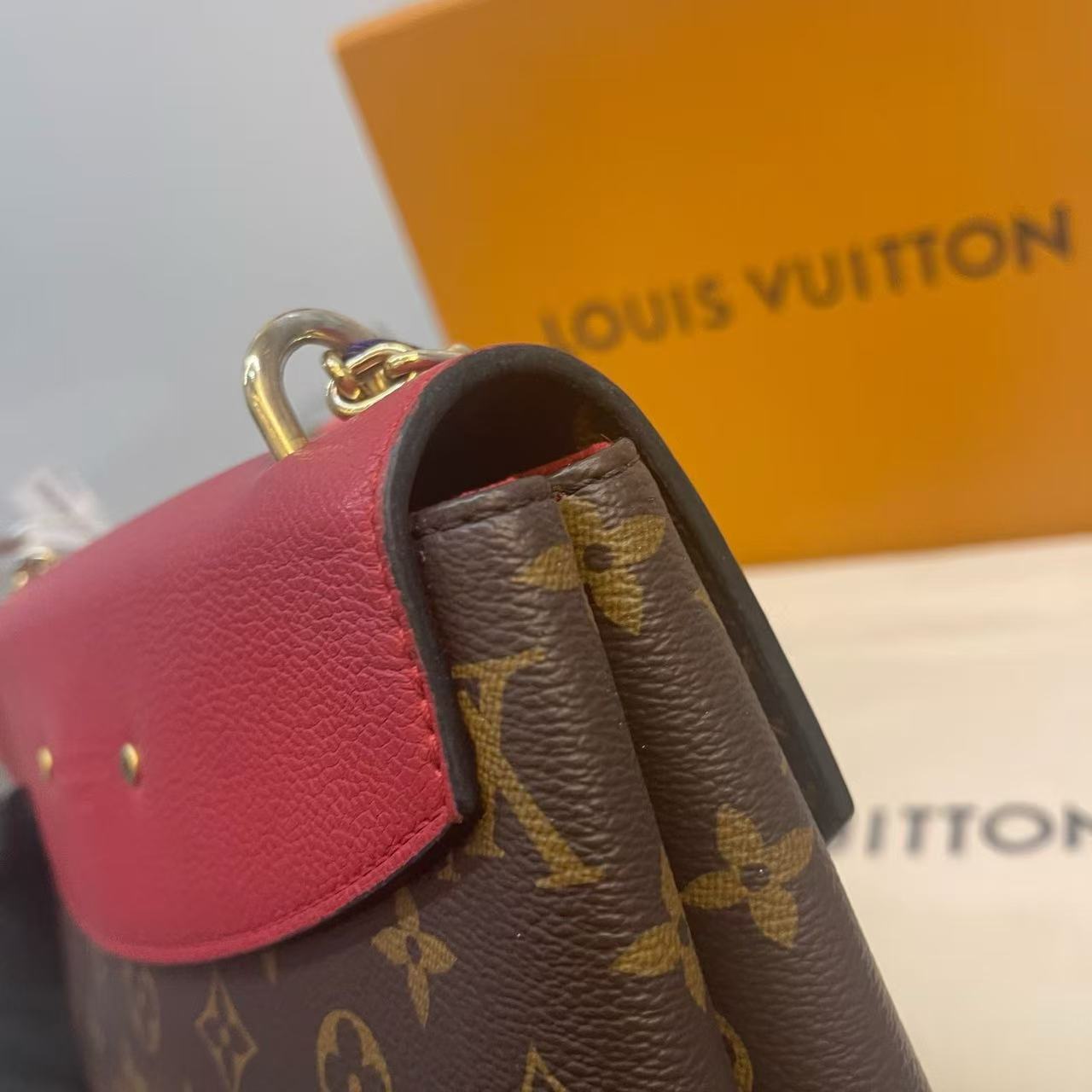 Louis Vuitton - Pochette Métis - Monogram canvas and grain leather - Brown, Red - (medium)