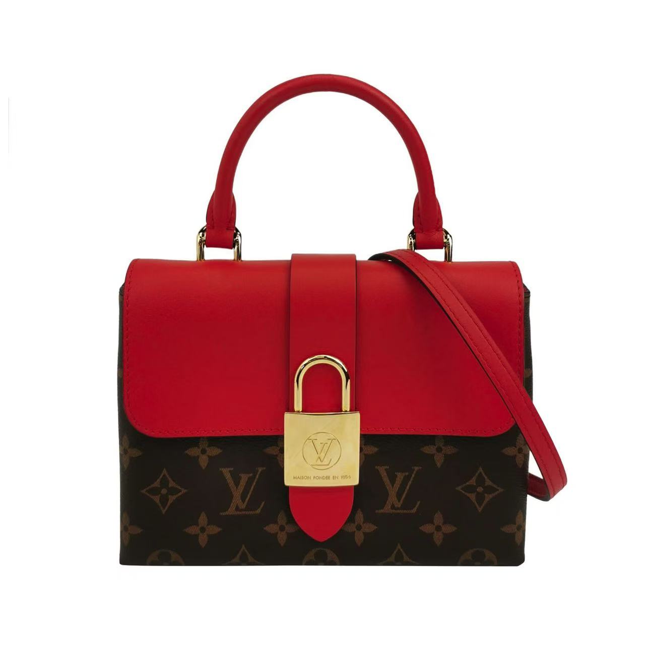 Louis Vuitton - Pochette Metis - Monogram coated canvas and smooth cowhide leather - Brown and Red with Gold-tone hardware - (medium)