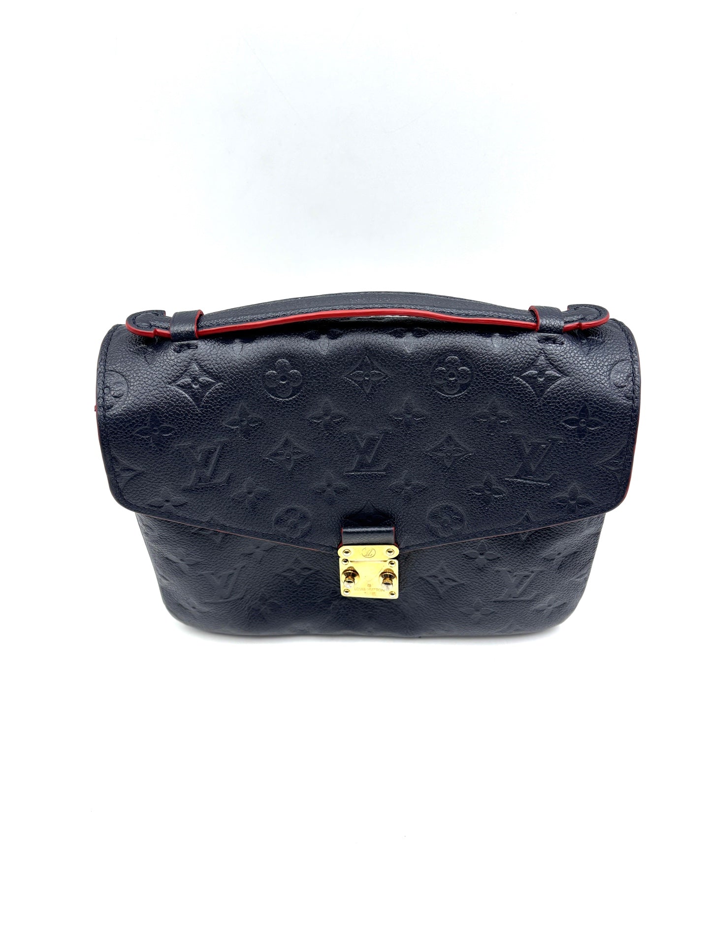 Louis Vuitton - Pochette Metis - Monogram Empreinte Leather - Deep Sea Blue with Red - (small)