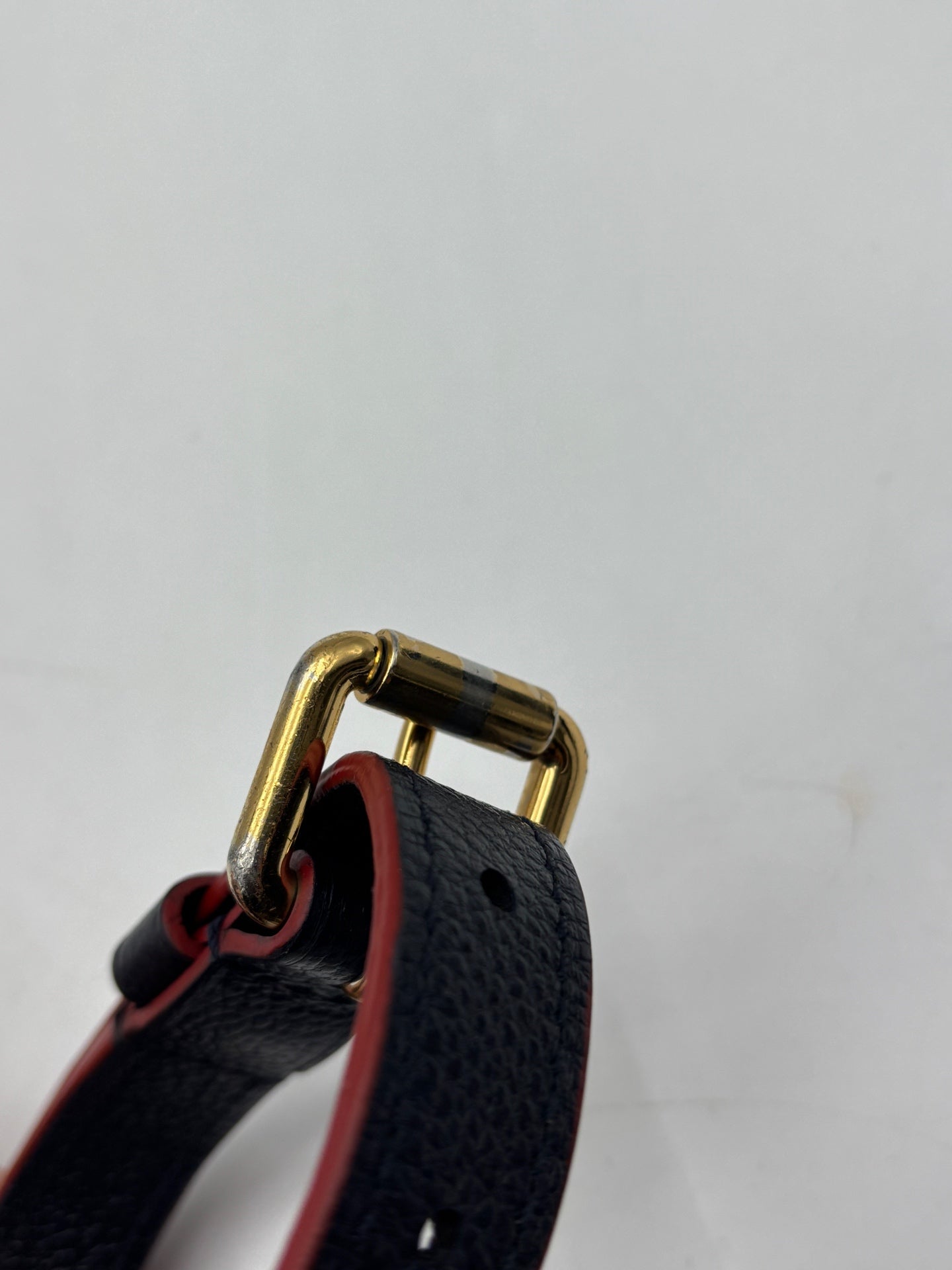 Louis Vuitton - Pochette Metis - Monogram Empreinte Leather - Deep Sea Blue with Red - (small)