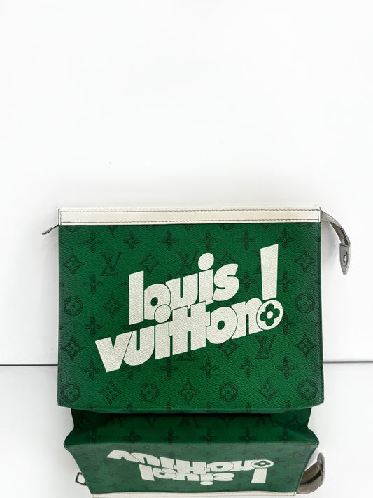 Louis Vuitton - Pochette Voyage - Coated canvas with leather trim - Green