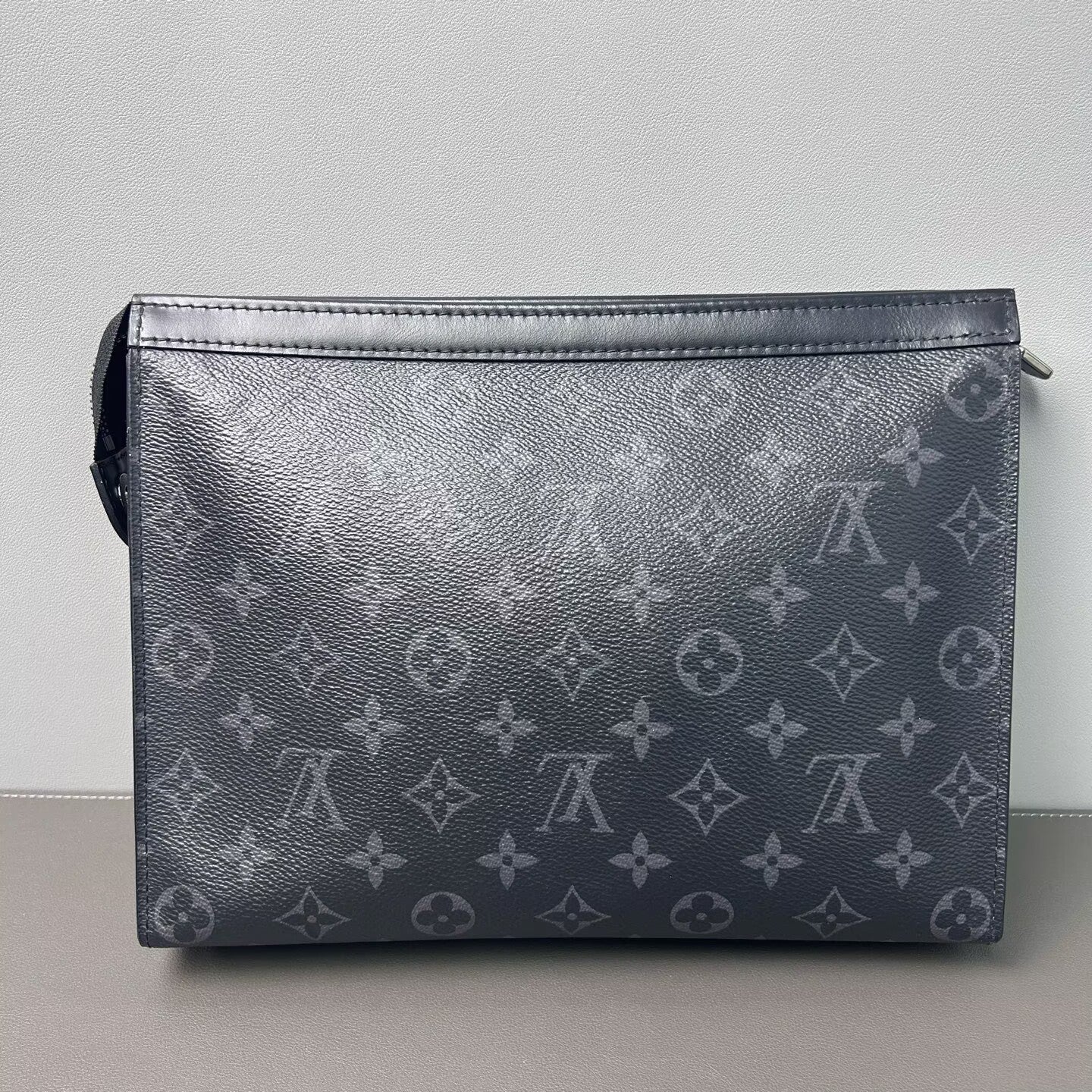 Louis Vuitton - Pochette Voyage - Monogram Eclipse coated canvas with leather trim - Black - (medium)