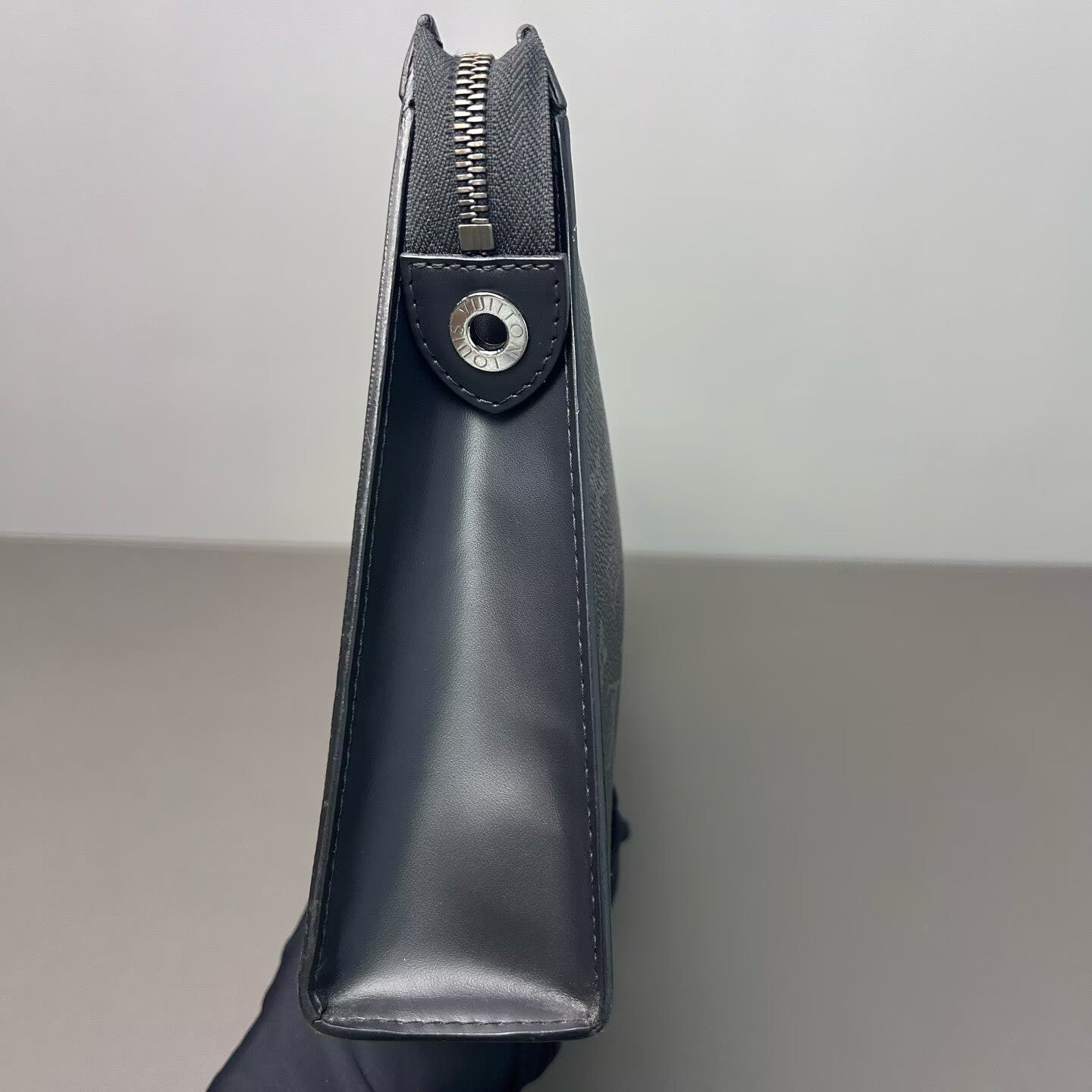 Louis Vuitton - Pochette Voyage - Monogram Eclipse coated canvas with leather trim - Black - (medium)