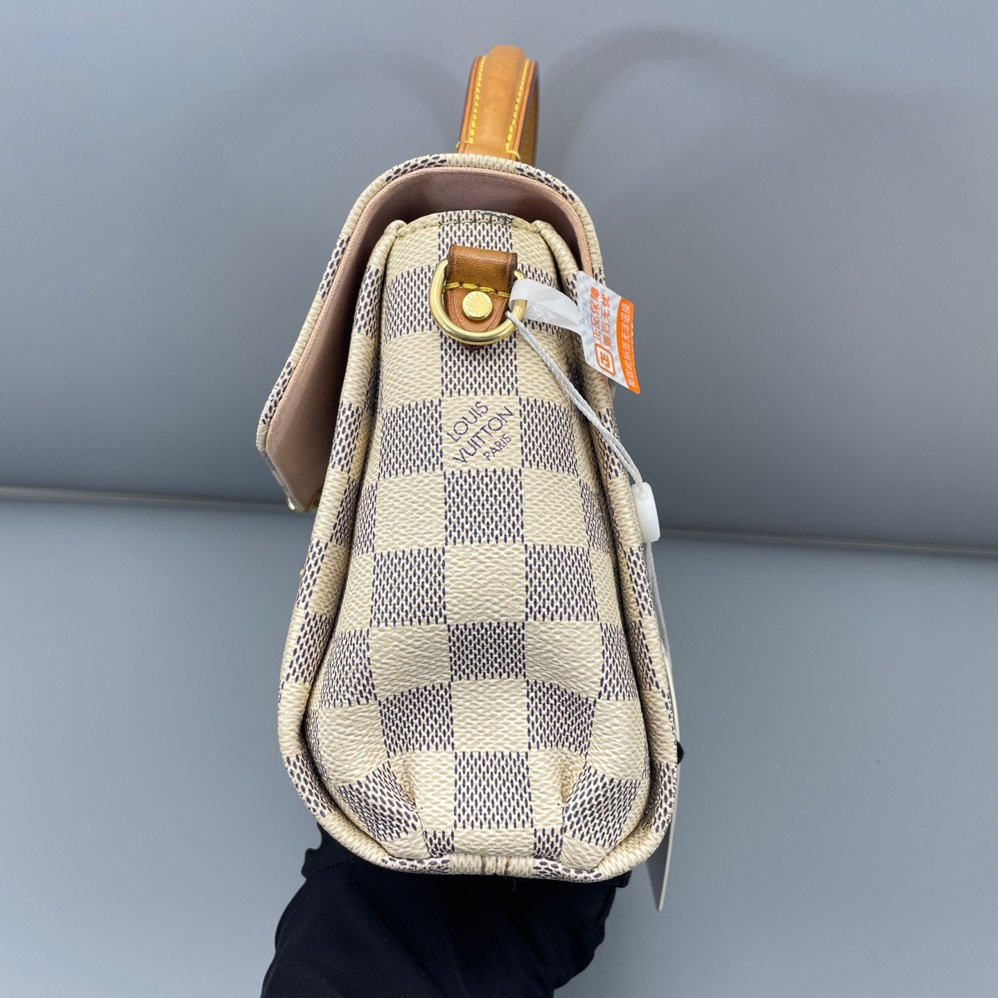 Louis Vuitton - Postman Bag - Damier Azur coated canvas with natural cowhide leather trim - White - (Small)