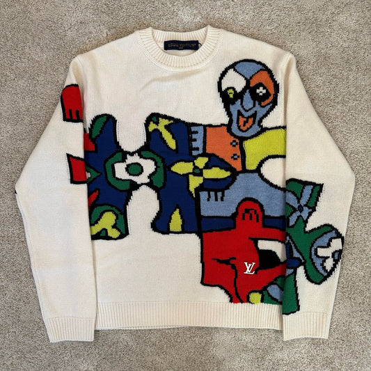 Louis Vuitton - Puzzle Jacquard Crewneck - Wool - Beige - (S)