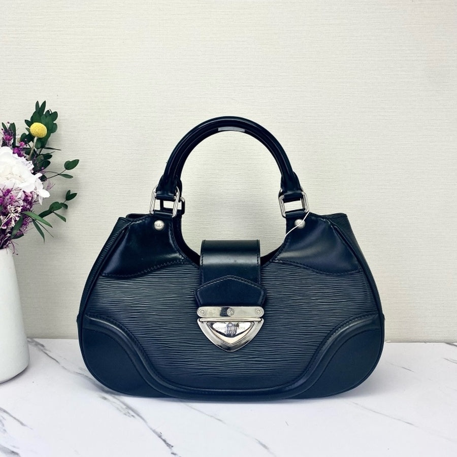 Louis Vuitton - Sac Montaigne - Leather - Black - (medium)