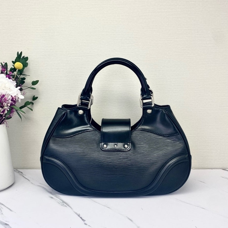 Louis Vuitton - Sac Montaigne - Leather - Black - (medium)