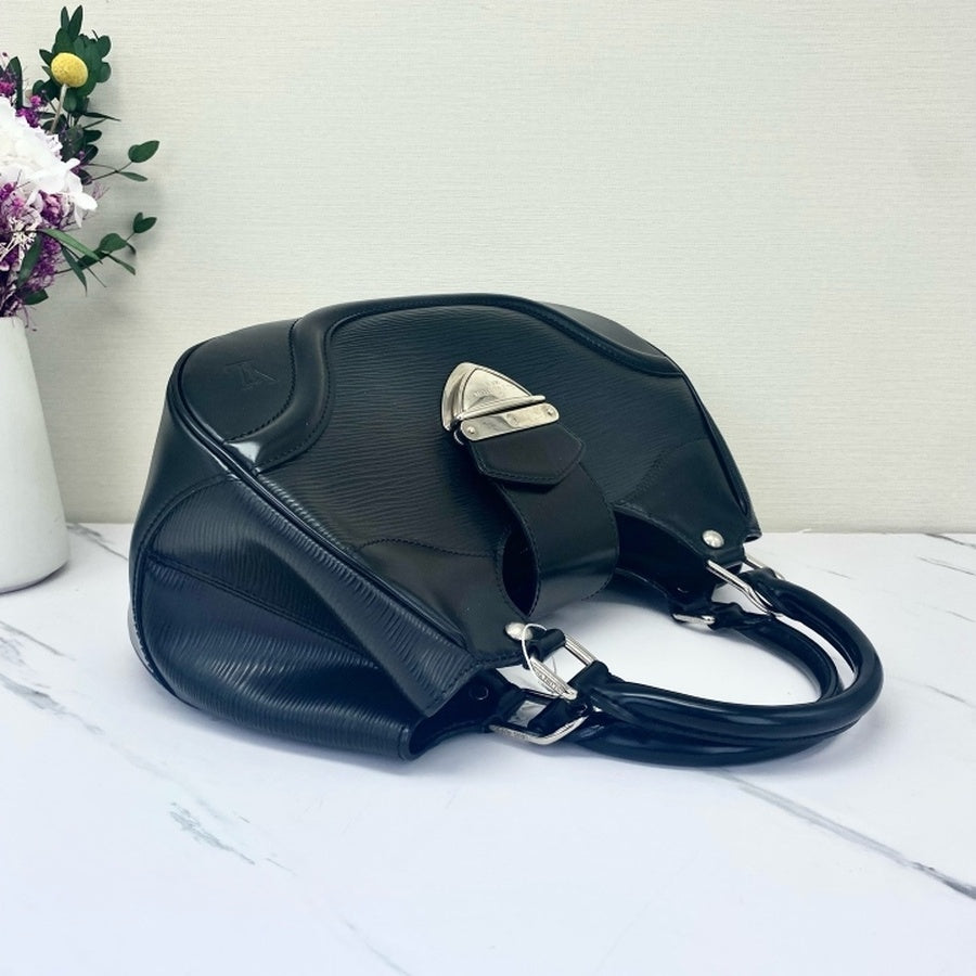 Louis Vuitton - Sac Montaigne - Leather - Black - (medium)