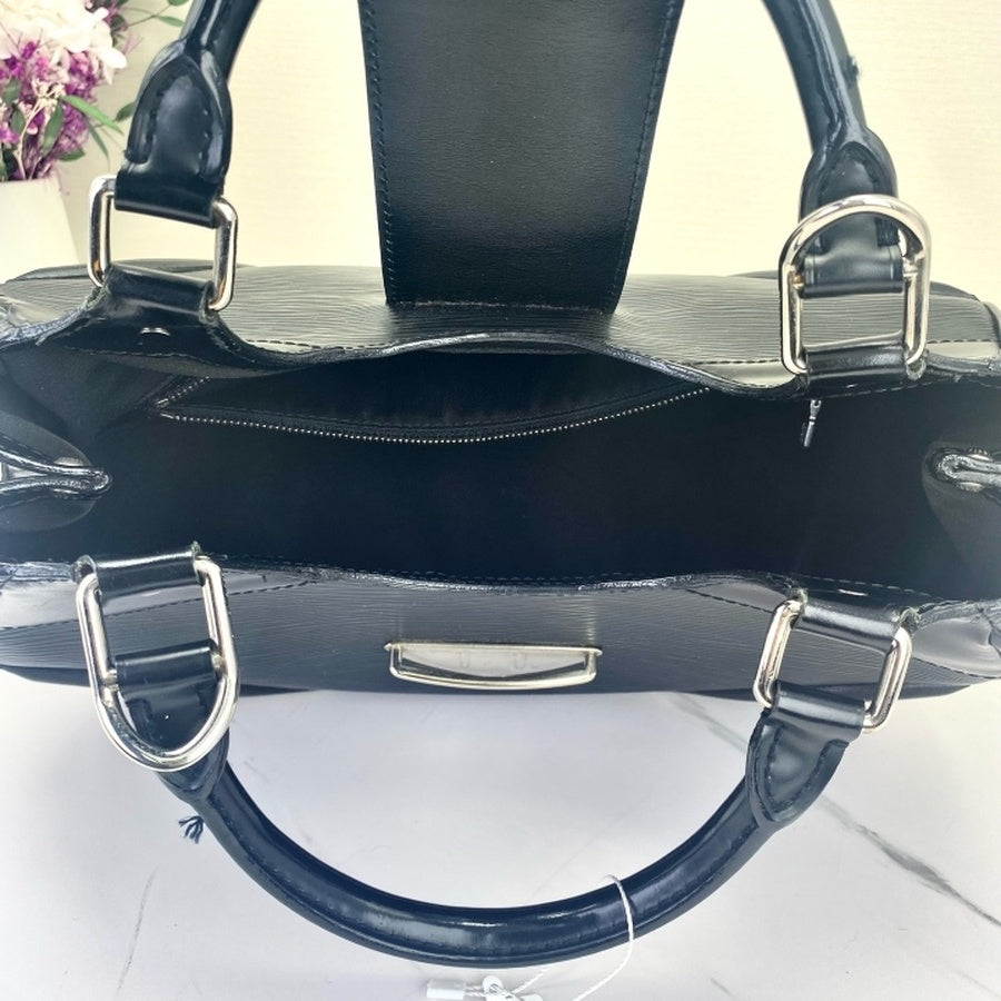 Louis Vuitton - Sac Montaigne - Leather - Black - (medium)