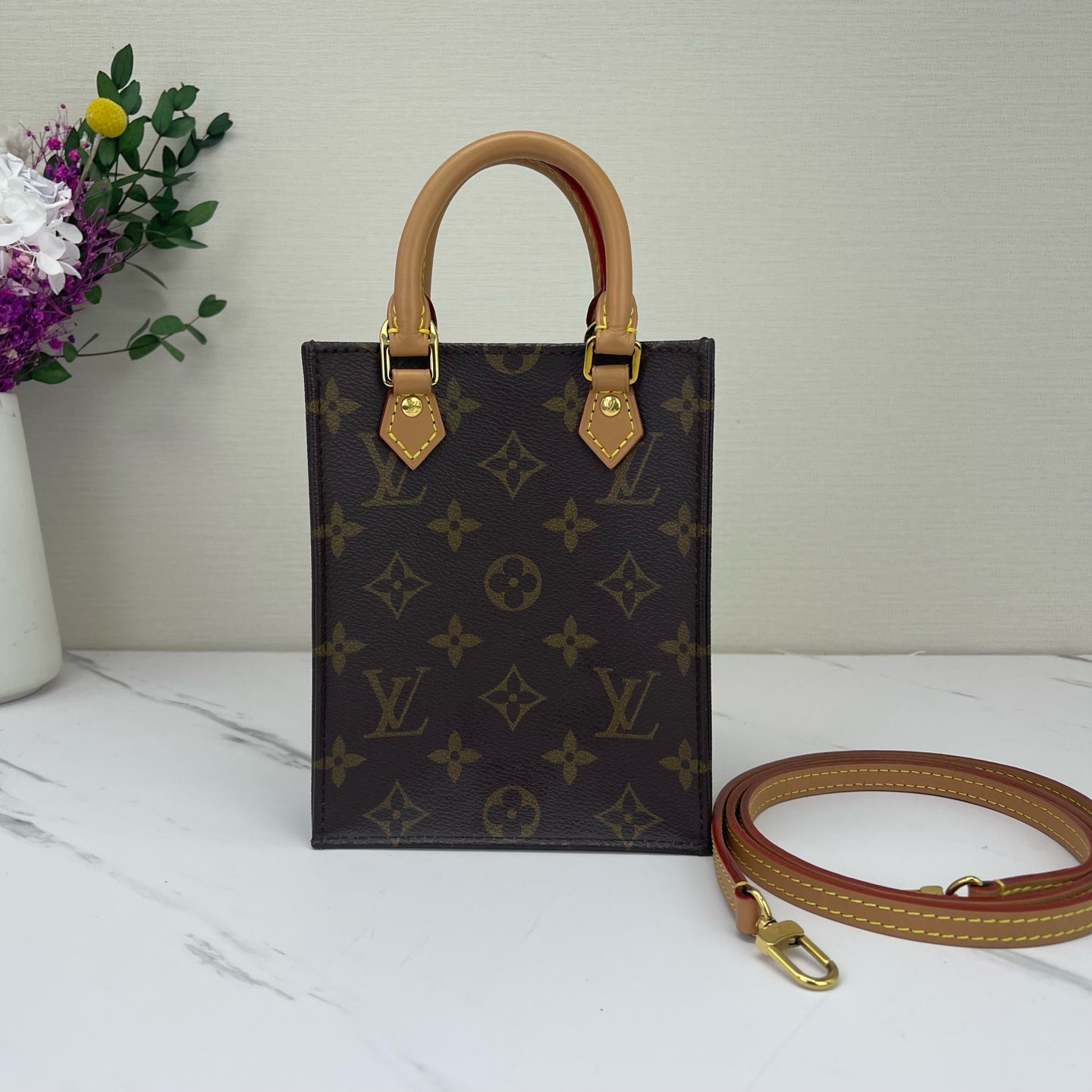 Louis Vuitton - Sac Plat BB - Leather - Brown - (mini)