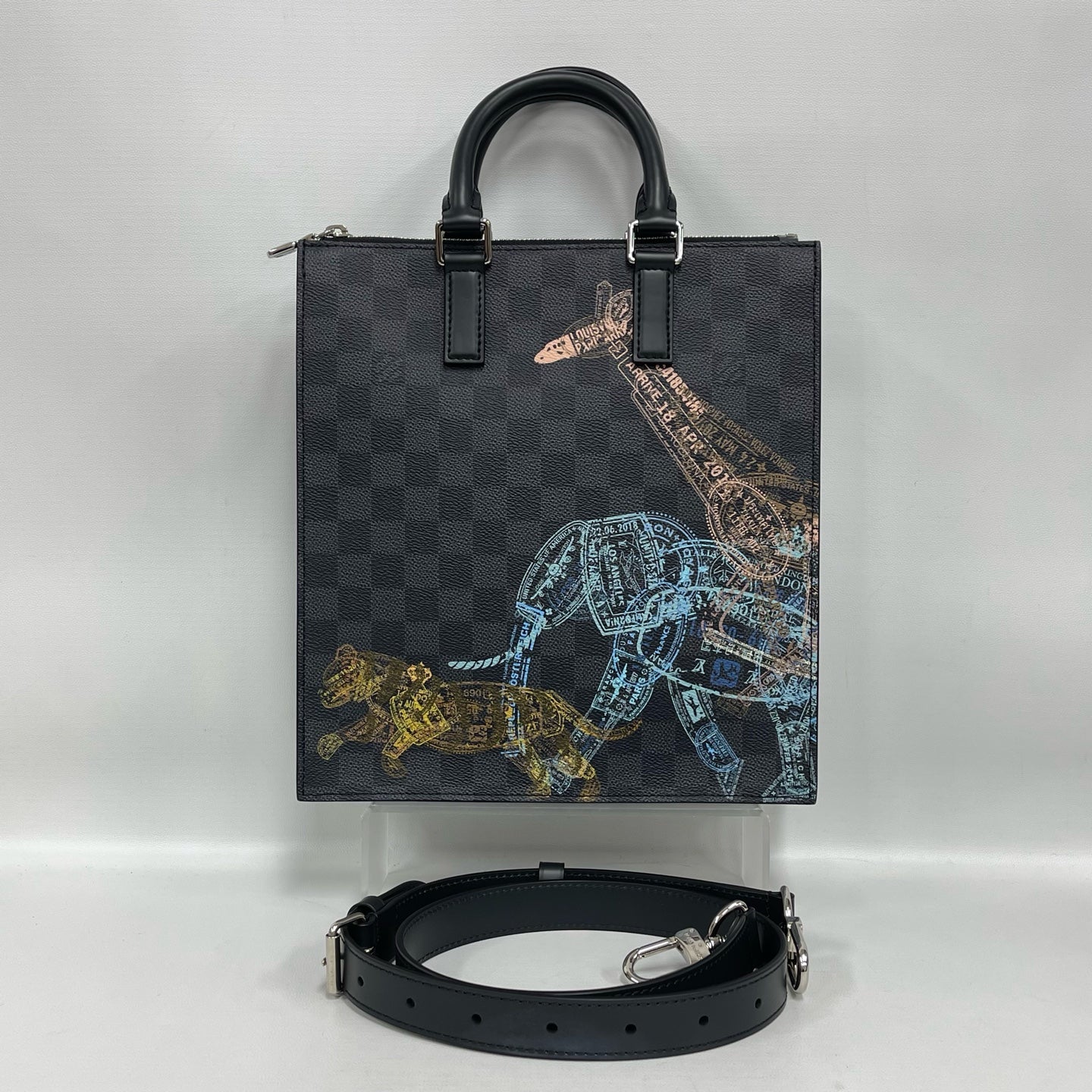 Louis Vuitton - Sac Plat Cross Limited Edition - Damier Graphite coated canvas with leather trim - Black - (medium)