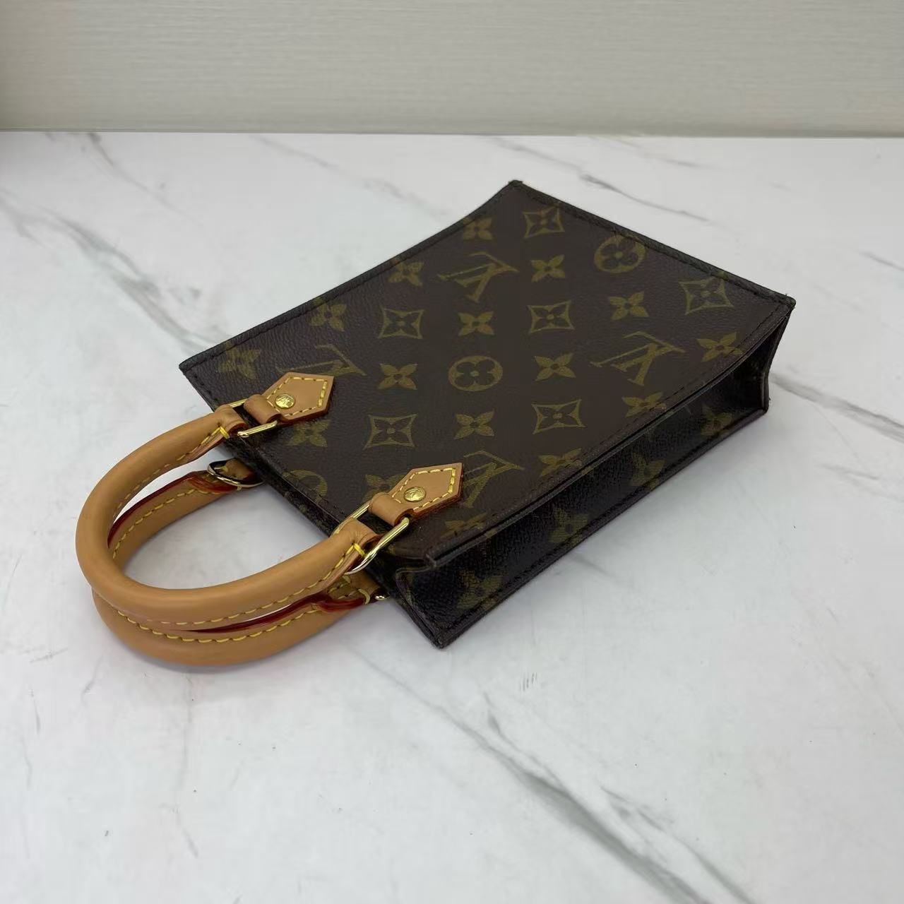 Louis Vuitton - Sac Plat Mini - Monogram coated canvas with Vachetta leather trim - Brown - (mini)
