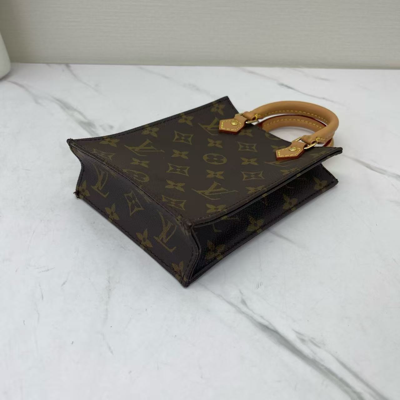 Louis Vuitton - Sac Plat Mini - Monogram coated canvas with Vachetta leather trim - Brown - (mini)