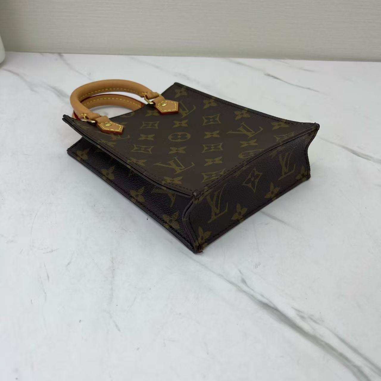 Louis Vuitton - Sac Plat Mini - Monogram coated canvas with Vachetta leather trim - Brown - (mini)