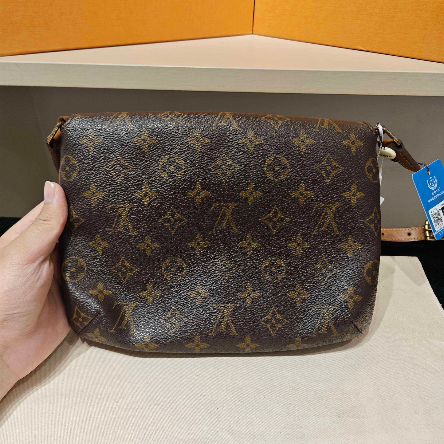 Louis Vuitton - Saint Cloud MM - Monogram canvas and natural cowhide leather - Brown - (medium)