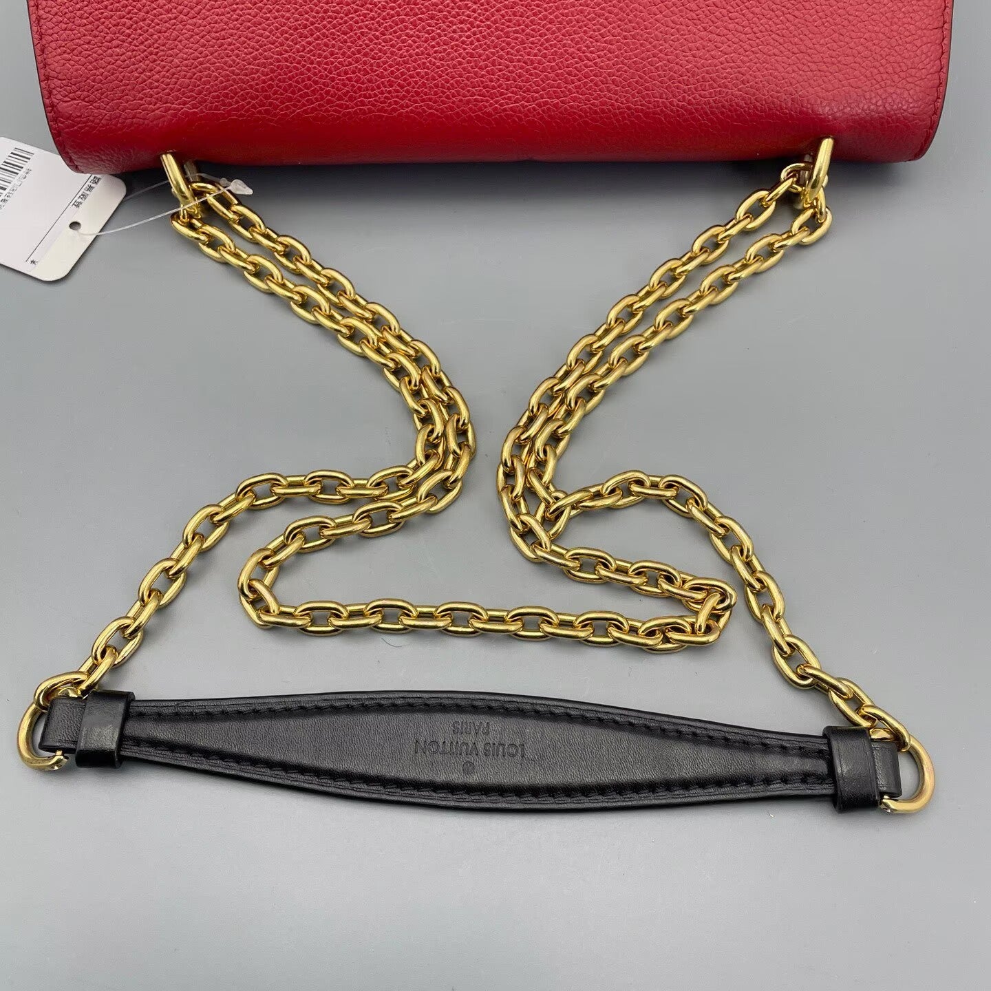 Louis Vuitton - Saint Placide Chain Bag - Monogram coated canvas and grained cowhide leather - Monogram Brown with Red accents - (Medium)
