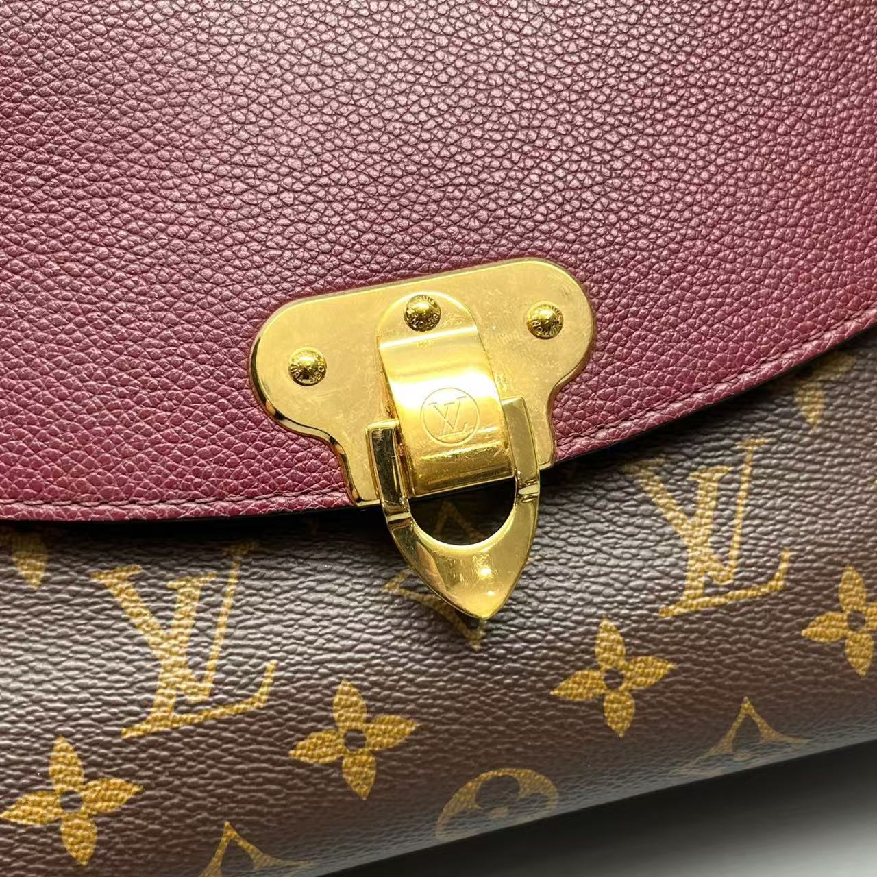 Louis Vuitton - Saint Placide - Monogram coated canvas and grained leather - Brown and Burgundy - (Small)