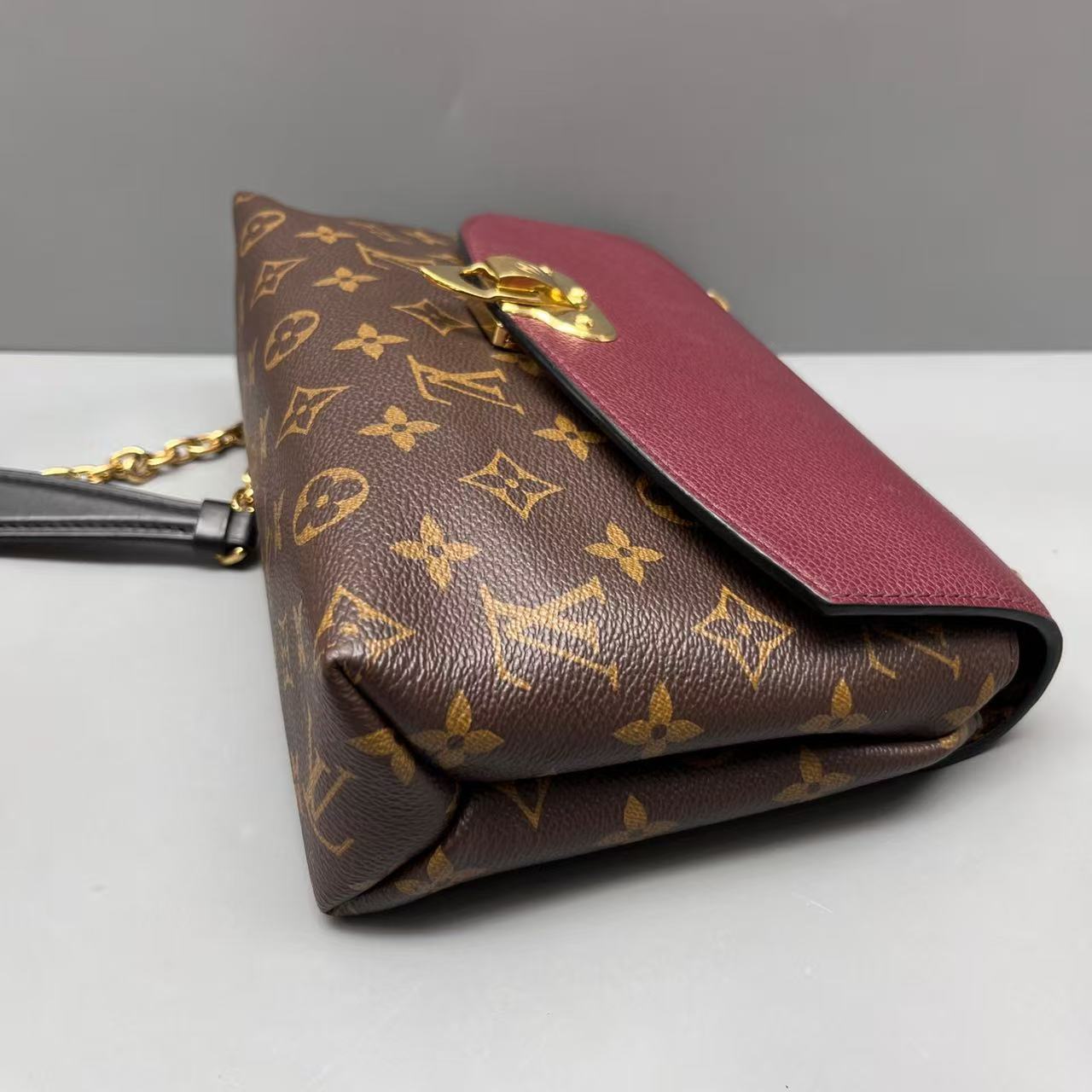 Louis Vuitton - Saint Placide - Monogram coated canvas and grained leather - Brown and Burgundy - (Small)