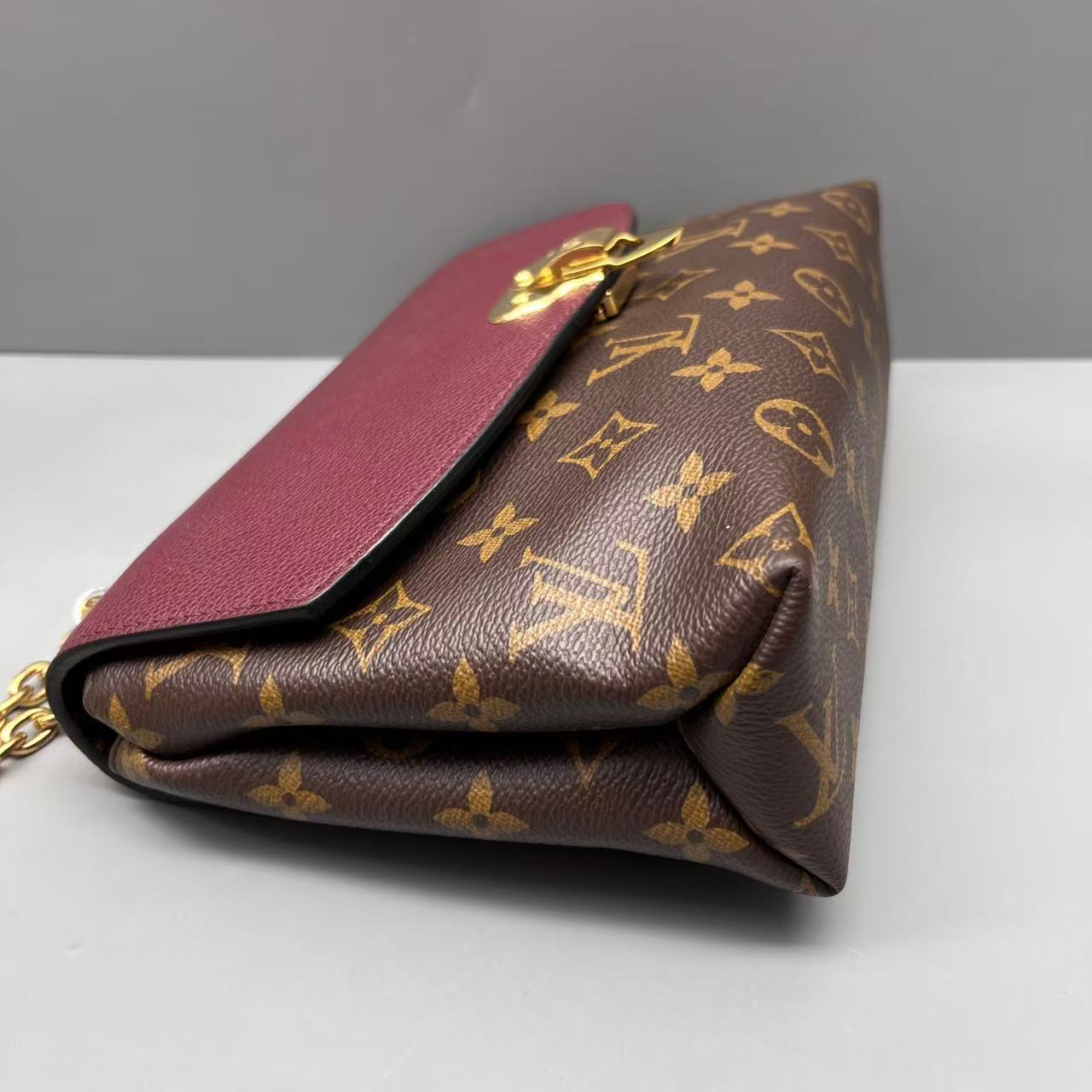 Louis Vuitton - Saint Placide - Monogram coated canvas and grained leather - Brown and Burgundy - (Small)