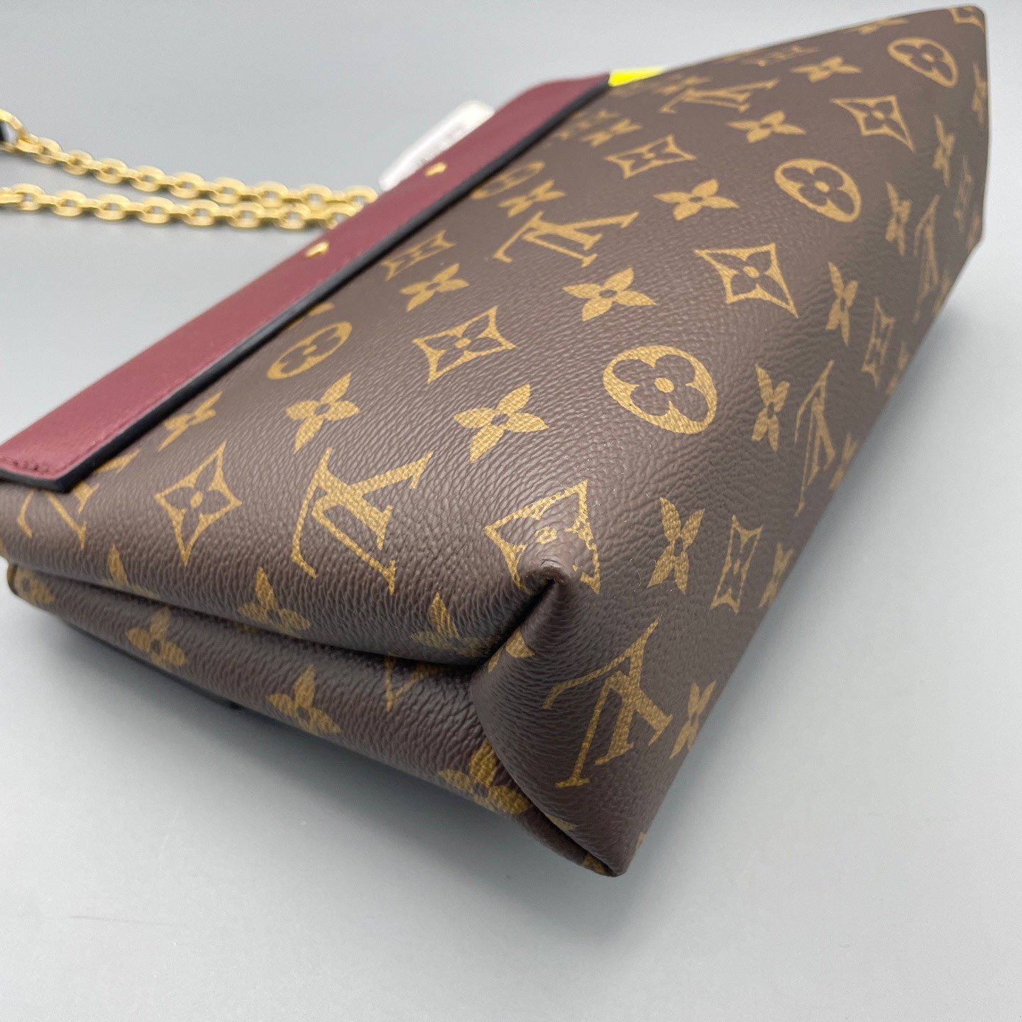 Louis Vuitton - Saint Placide - Monogram coated canvas with grained leather trim - Brown and Burgundy - (medium)