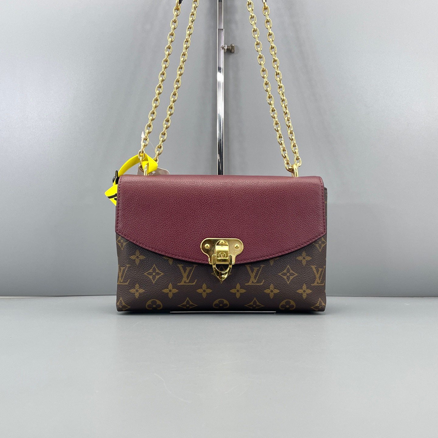 Louis Vuitton - Saint Placide - Monogram coated canvas with grained leather trim - Brown and Burgundy - (medium)