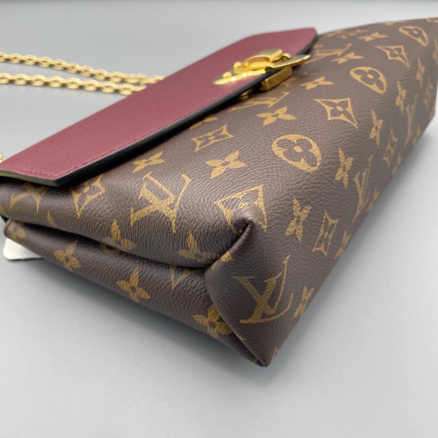 Louis Vuitton - Saint Placide - Monogram coated canvas with grained leather trim - Brown and Burgundy - (medium)