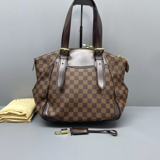 Louis Vuitton - Saleya - Damier Ebene coated canvas with leather trim - Brown - (medium)