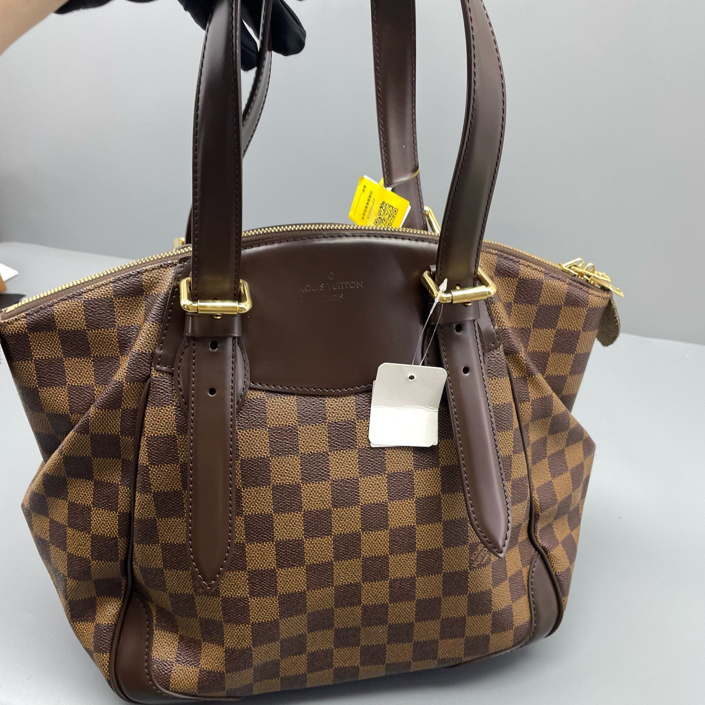 Louis Vuitton - Saleya - Damier Ebene coated canvas with leather trim - Brown - (medium)