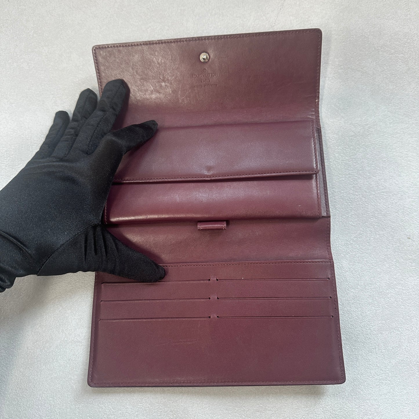 Louis Vuitton - Sarah Wallet - Patent leather - Burgundy - (Other)