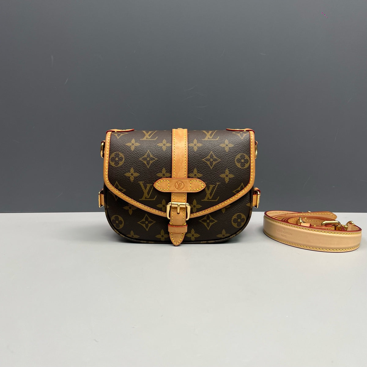 Louis Vuitton - Saumur BB - Cloth - Brown - (small)