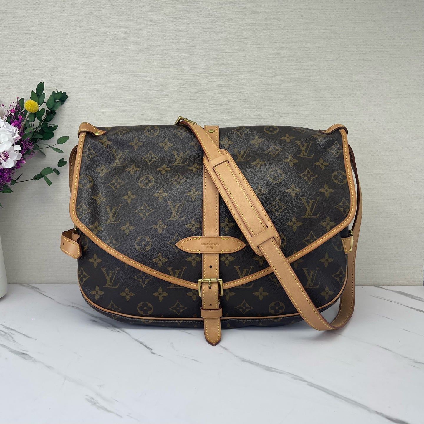 Louis Vuitton - Saumur - Leather - Brown - (Large)