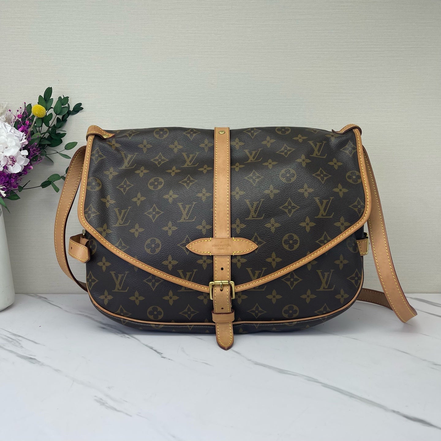 Louis Vuitton - Saumur - Leather - Brown - (Large)