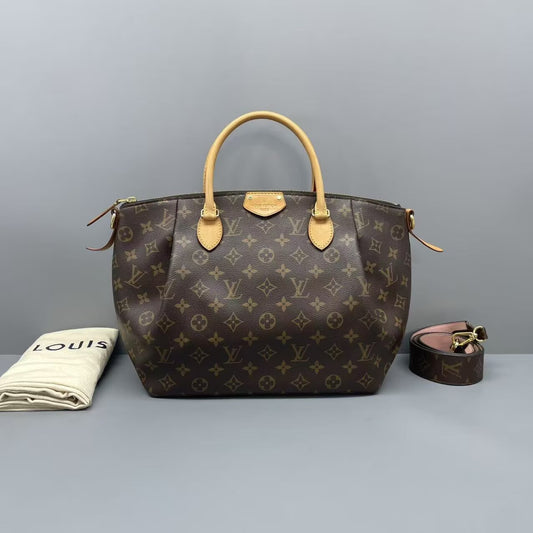 Louis Vuitton - Siena PM - Monogram canvas with natural cowhide leather trim - Brown with natural Vachetta and gold-tone hardware - (Medium)