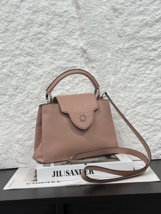 Louis Vuitton - Small Flap Top Handle Bag with Flower Lock - Leather - Pink - (small)