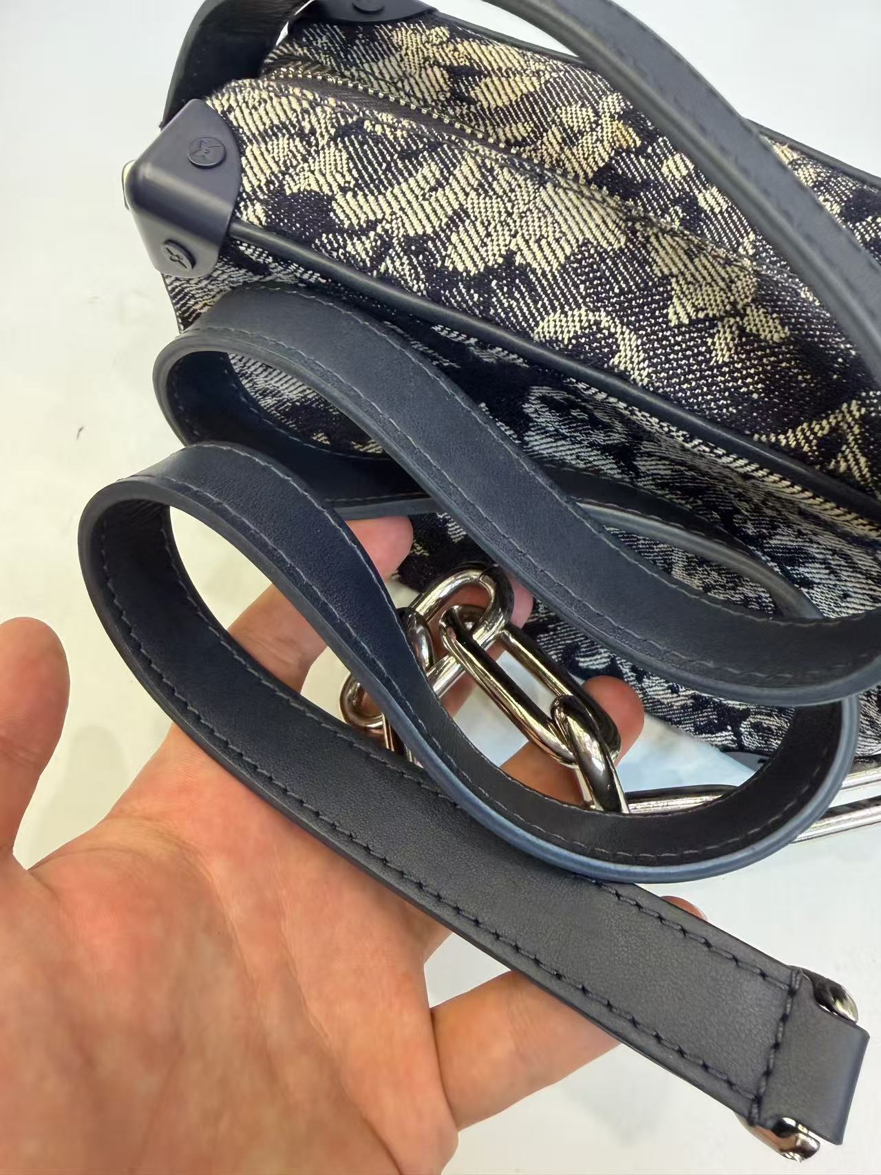 Louis Vuitton - Soft Trunk - Denim canvas with leather trim - Denim blue - (mini)