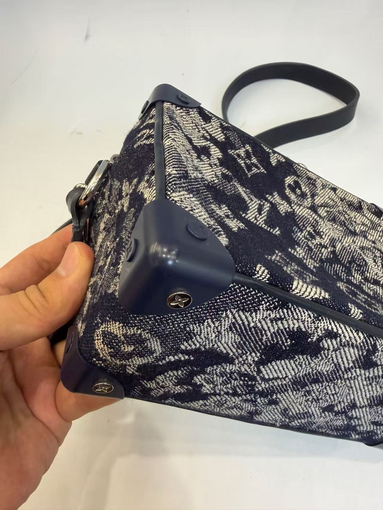 Louis Vuitton - Soft Trunk - Denim canvas with leather trim - Denim blue - (mini)