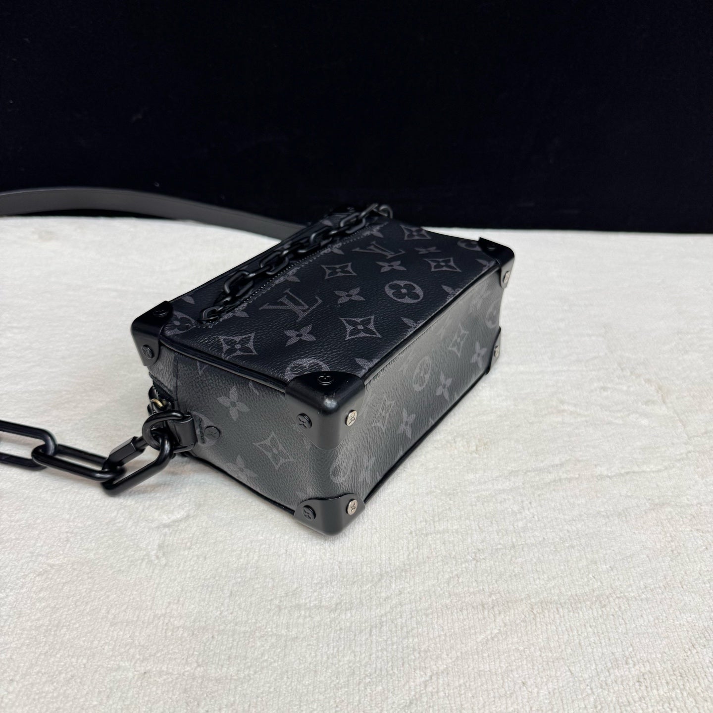 Louis Vuitton - Soft Trunk Mini - Monogram Eclipse coated canvas with leather trim - Black - (mini)