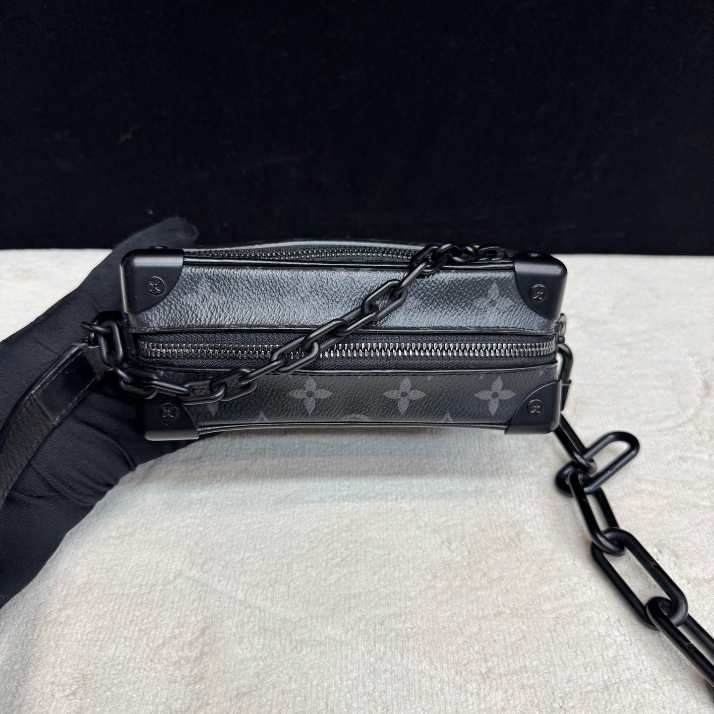 Louis Vuitton - Soft Trunk Mini - Monogram Eclipse coated canvas with leather trim - Black - (mini)
