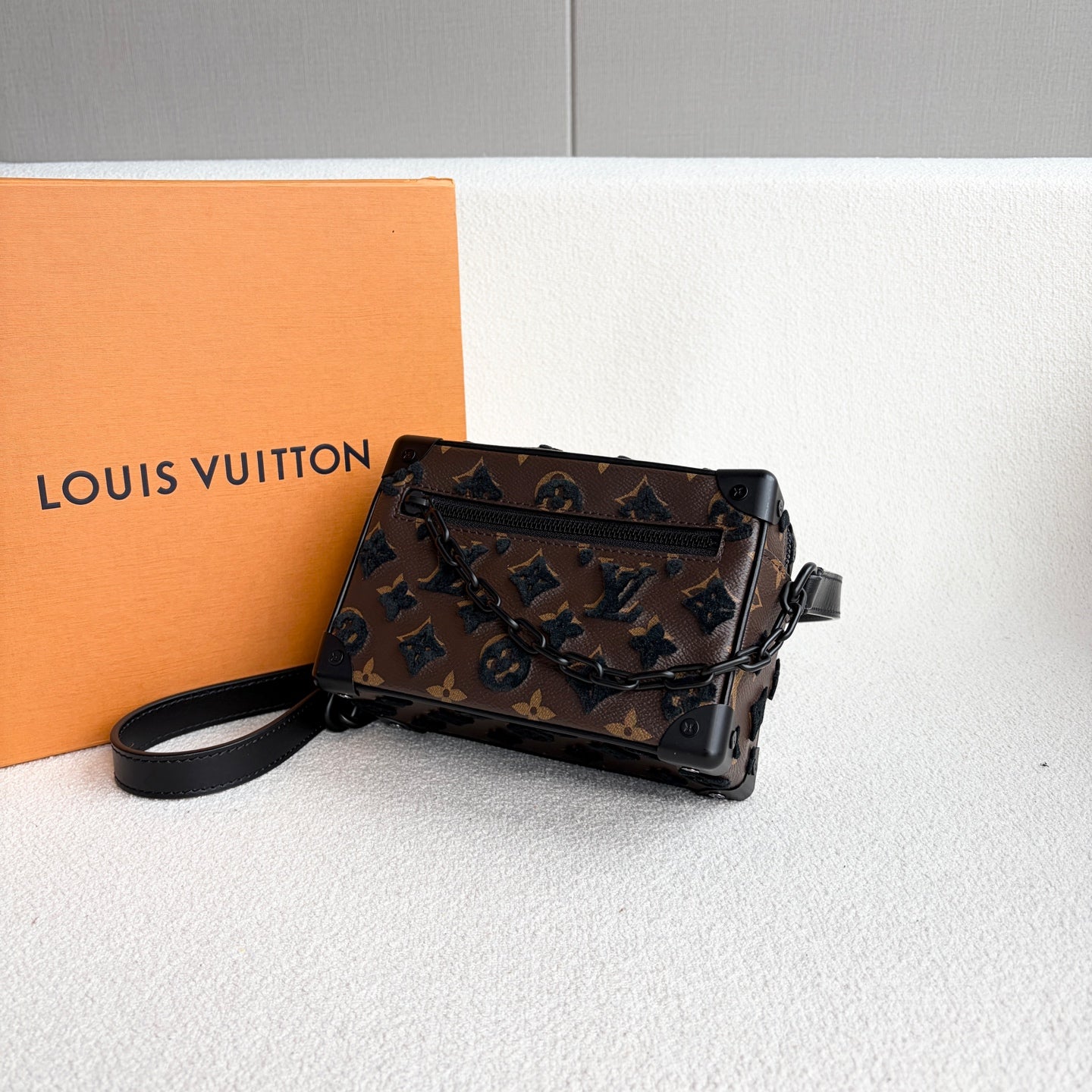 Louis Vuitton - Soft Trunk - Monogram canvas with velvet flocking and leather trim - Brown with Black accents - (mini)
