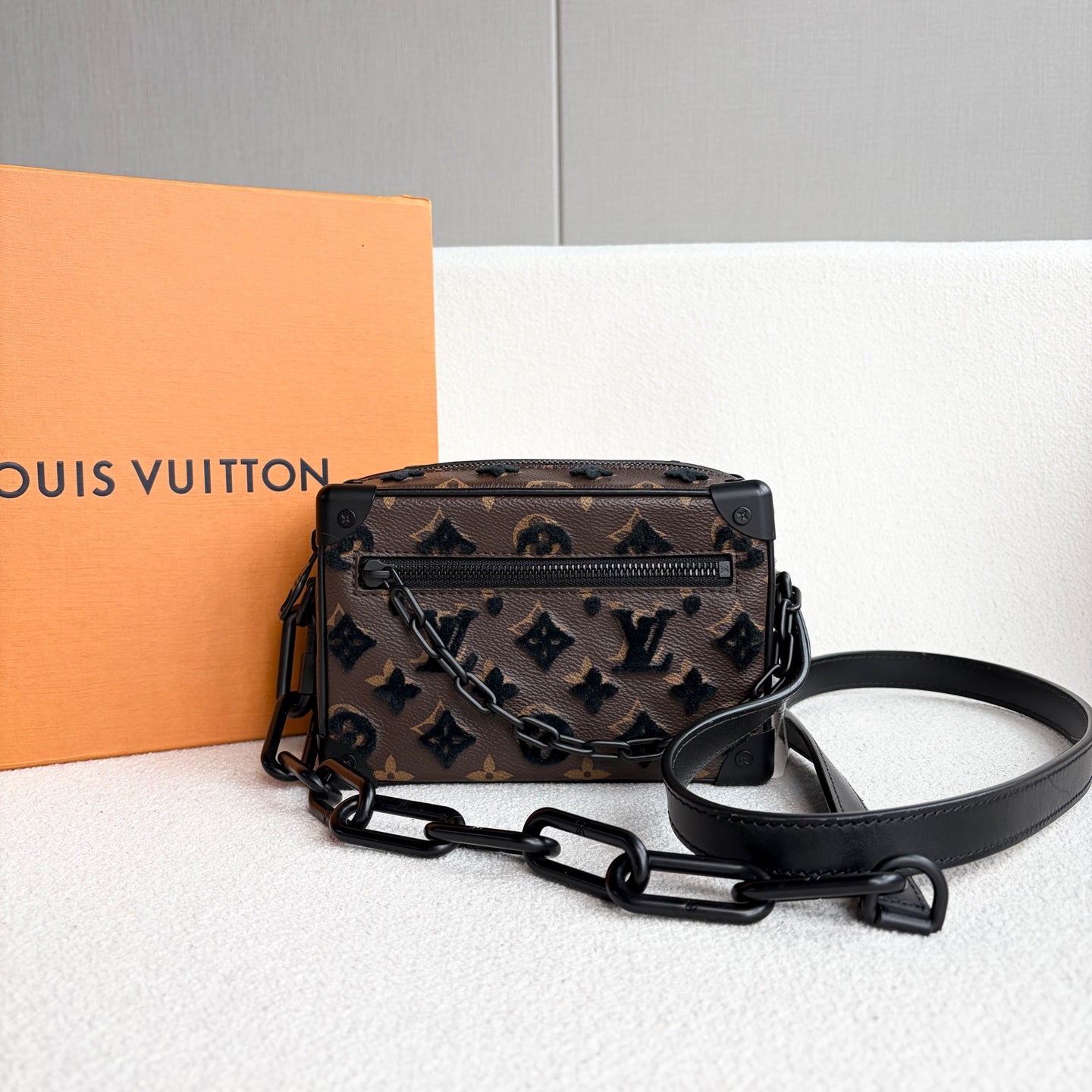 Louis Vuitton - Soft Trunk - Monogram canvas with velvet flocking and leather trim - Brown with Black accents - (mini)